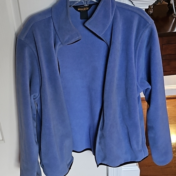 Woolrich Blue Fleece Jacket women's medium - Picture 3 of 5